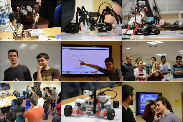 Montage of 9 pix from Robots Day