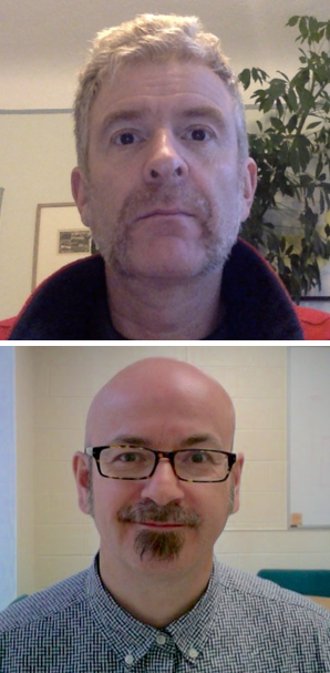 Sean (top) and Simon (below) displaying their mo goodness